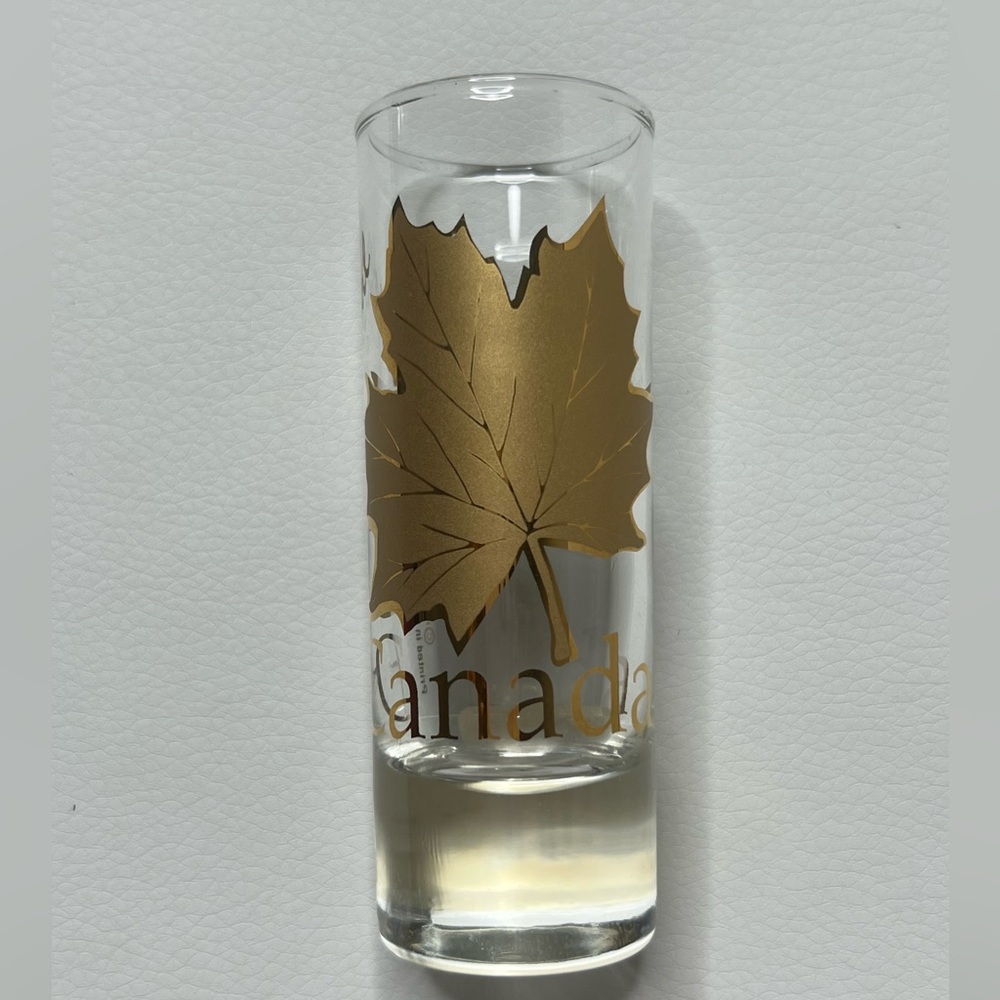 Canadian Montreal Gold Maple Leaf Shot Glass